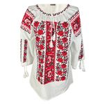 Fashion, accesorii si bijuterii - Femei - Imbracaminte femei - Camasi si bluze femei - Bluza dama 2IU26 alb/rosu marimea S - Infinity.ro