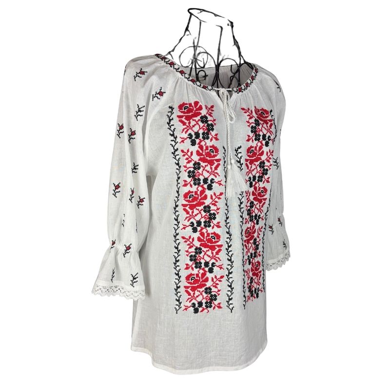 Fashion, accesorii si bijuterii - Femei - Imbracaminte femei - Camasi si bluze femei - Bluza dama IU26 alb optic marimea S - Infinity.ro