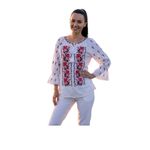 Fashion, accesorii si bijuterii - Femei - Imbracaminte femei - Camasi si bluze femei - Bluza dama IU26 alb optic marimea S - Infinity.ro