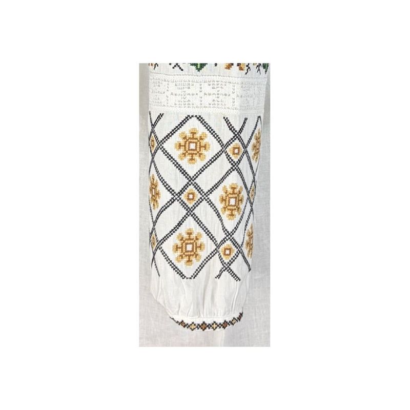 Fashion, accesorii si bijuterii - Femei - Imbracaminte femei - Camasi si bluze femei - Bluza dama IU26 alb/maro marimea S - Infinity.ro
