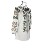 Fashion, accesorii si bijuterii - Femei - Imbracaminte femei - Camasi si bluze femei - Bluza dama IU26 alb/maro marimea S - Infinity.ro