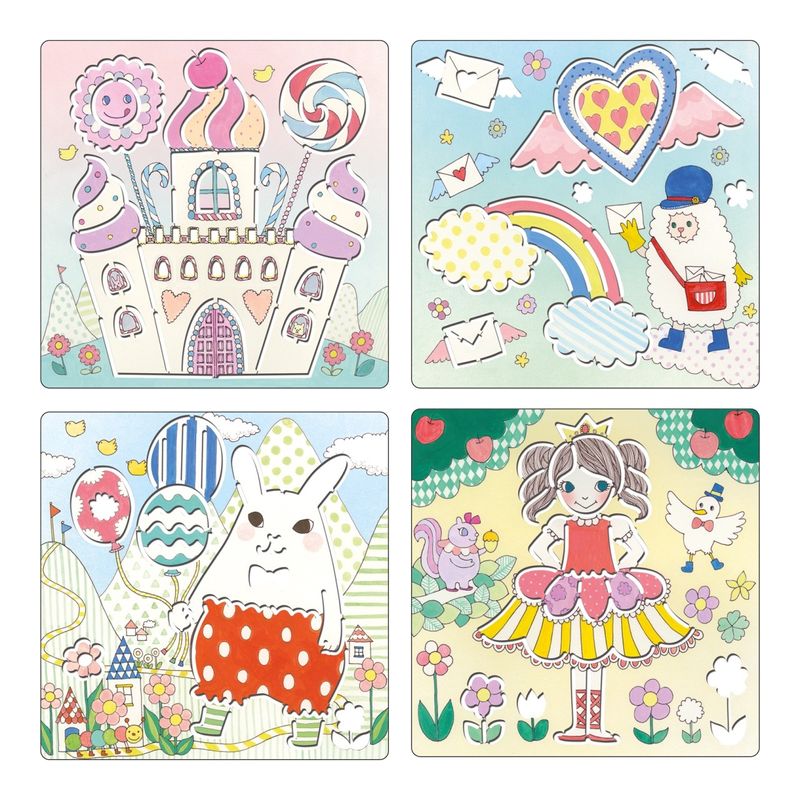 Jucarii, Copii si Bebe - Jucarii si jocuri - Jucarii & jocuri educative - Seturi pictura si desen - Sabloane O lume magica, Djeco - Infinity.ro