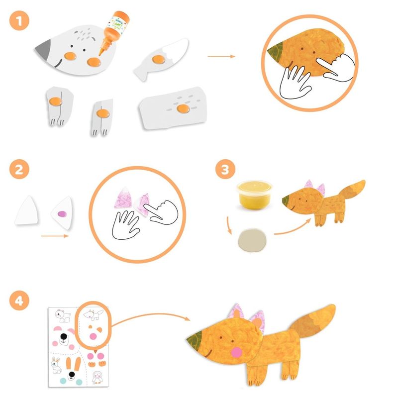 Jucarii, Copii si Bebe - Jucarii si jocuri - Jucarii & jocuri educative - Seturi pictura si desen - Joc creativ de pictat pentru cei mici Explorare prin Culoare, Djeco - Infinity.ro