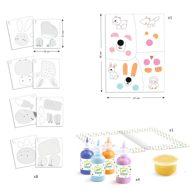 Jucarii, Copii si Bebe - Jucarii si jocuri - Jucarii & jocuri educative - Seturi pictura si desen - Joc creativ de pictat pentru cei mici Explorare prin Culoare, Djeco - Infinity.ro