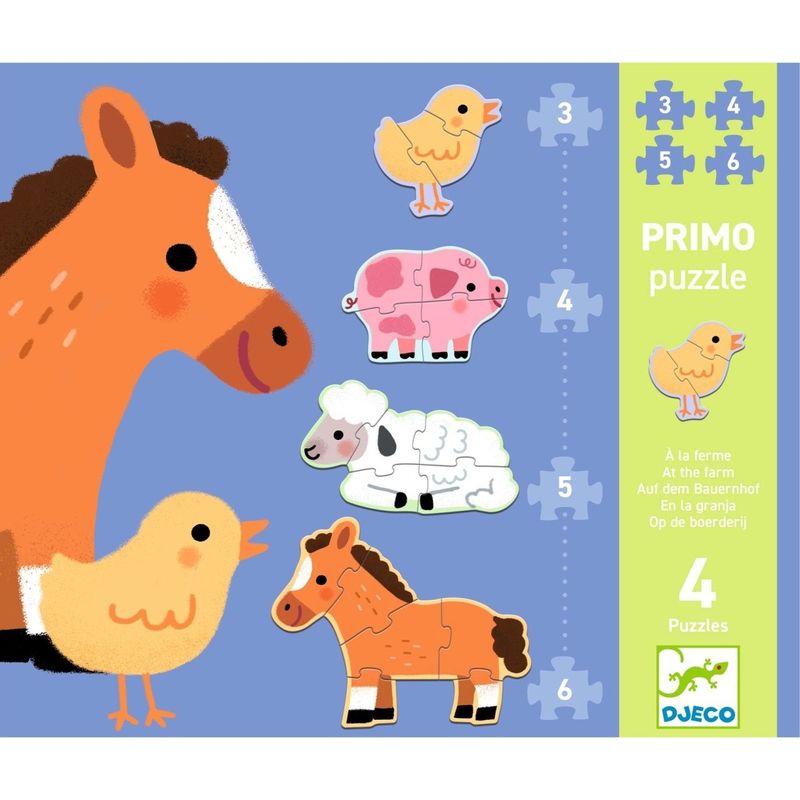 Jucarii, Copii si Bebe - Jucarii si jocuri - Jocuri si puzzle - Puzzle - Puzzle progresiv La ferma, Djeco - Infinity.ro