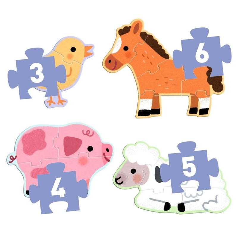 Jucarii, Copii si Bebe - Jucarii si jocuri - Jocuri si puzzle - Puzzle - Puzzle progresiv La ferma, Djeco - Infinity.ro