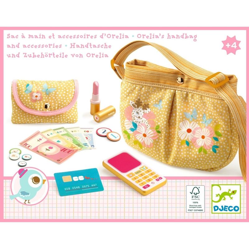 Fashion, accesorii si bijuterii - Copii - Accesorii copii - Genti si rucsacuri copii - Geanta din bumbac cu accesorii, Djeco - Infinity.ro