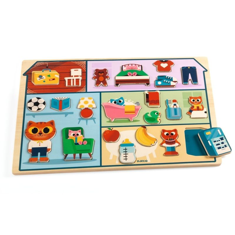 Jucarii, Copii si Bebe - Jucarii si jocuri - Jocuri si puzzle - Puzzle - Puzzle din lemn Acasa, Djeco - Infinity.ro