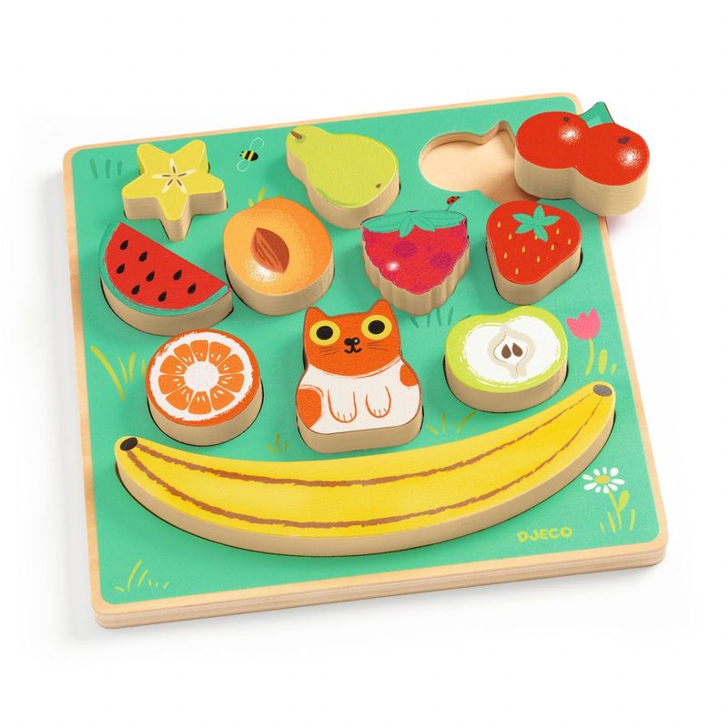 Jucarii, Copii si Bebe - Jucarii si jocuri - Jocuri si puzzle - Puzzle - Puzzle si joc de echilibru Fructe, Djeco - Infinity.ro