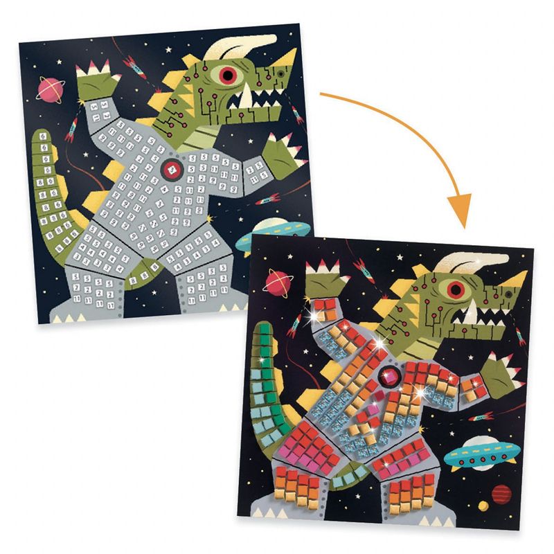 Jucarii, Copii si Bebe - Jucarii si jocuri - Jucarii & jocuri educative - Seturi de artizanat - Joc creativ mozaic In spatiu, Djeco - Infinity.ro