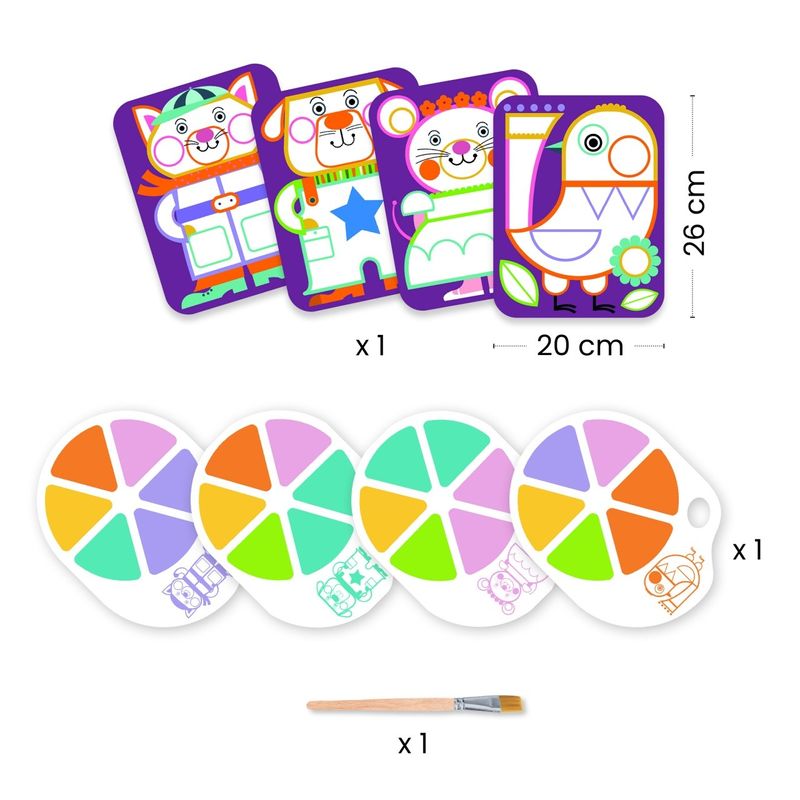 Jucarii, Copii si Bebe - Jucarii si jocuri - Jucarii & jocuri educative - Seturi pictura si desen - Joc creativ de pictura Obraji imbujorati, Djeco - Infinity.ro