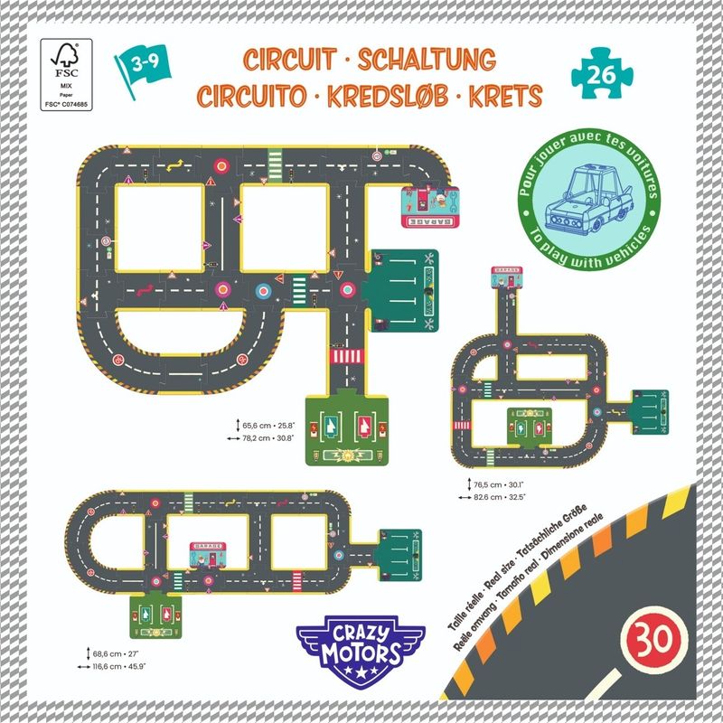 Jucarii, Copii si Bebe - Jucarii si jocuri - Jocuri si puzzle - Puzzle - Puzzle Circuit gigant de curse, Djeco - Infinity.ro