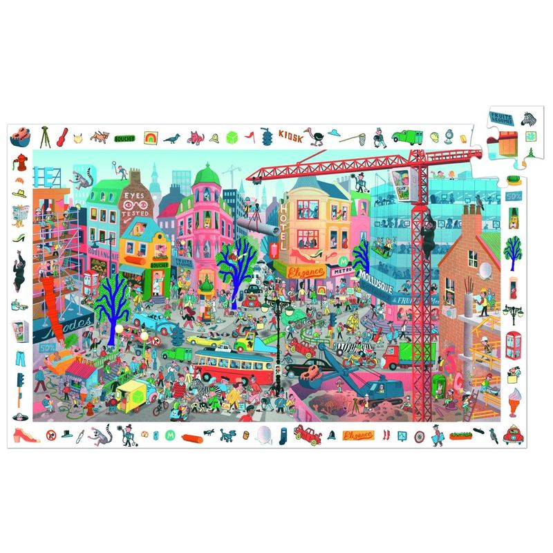 Jucarii, Copii si Bebe - Jucarii si jocuri - Jocuri si puzzle - Puzzle - Puzzle observatie Orasul, Djeco - Infinity.ro