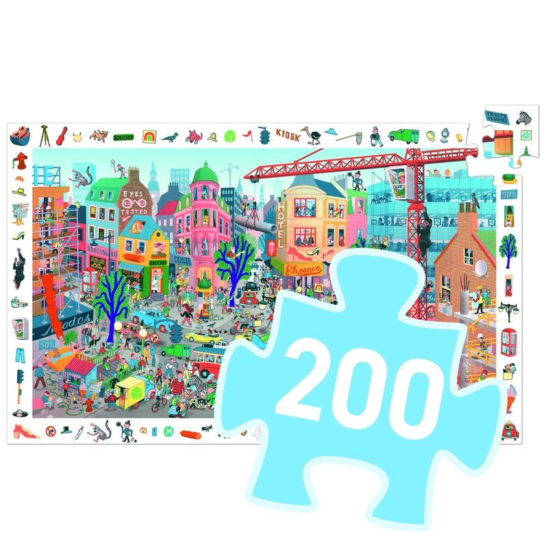 Jucarii, Copii si Bebe - Jucarii si jocuri - Jocuri si puzzle - Puzzle - Puzzle observatie Orasul, Djeco - Infinity.ro