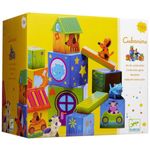 Jucarii, Copii si Bebe - Jucarii si jocuri - Seturi de constructie si cuburi - Seturi de constructie - Joc de construit cu cuburi si animale Cubanimo, Djeco - Infinity.ro