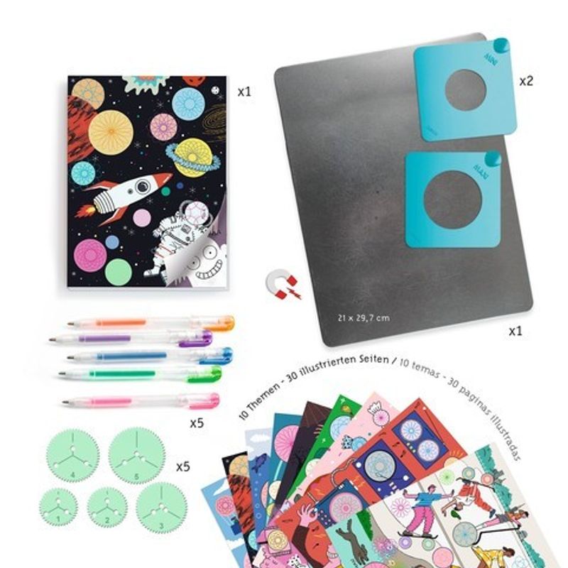 Jucarii, Copii si Bebe - Jucarii si jocuri - Jucarii & jocuri educative - Seturi pictura si desen - Joc creativ de desenat Spirale, Djeco - Infinity.ro
