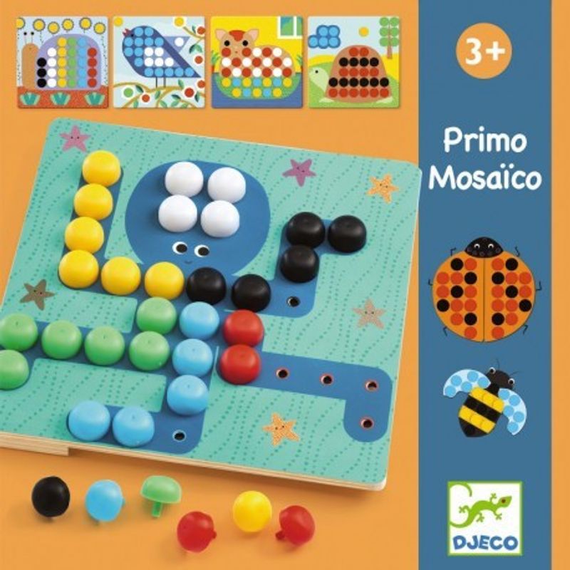 Jucarii, Copii si Bebe - Jucarii si jocuri - Jucarii & jocuri educative - Seturi de artizanat - Joc educativ Mozaic primo, Djeco - Infinity.ro