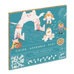Jucarii, Copii si Bebe - Jucarii si jocuri - Jucarii & jocuri educative - Seturi de artizanat - Kit Creativ Monstri de Colorat si Asamblat, Djeco - Infinity.ro
