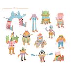 Jucarii, Copii si Bebe - Jucarii si jocuri - Jucarii & jocuri educative - Seturi de artizanat - Kit Creativ Monstri de Colorat si Asamblat, Djeco - Infinity.ro
