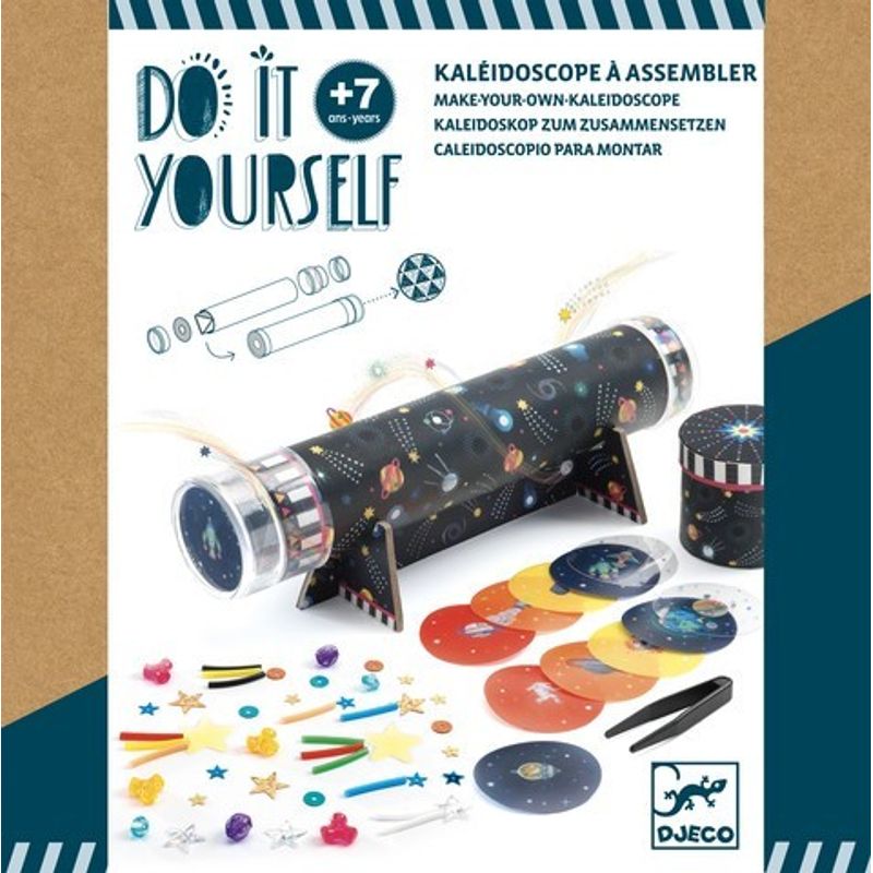 Jucarii, Copii si Bebe - Jucarii si jocuri - Jucarii & jocuri educative - Seturi de artizanat - Joc creativ DIY Caleidoscop Imersiune în spațiu, Djeco - Infinity.ro