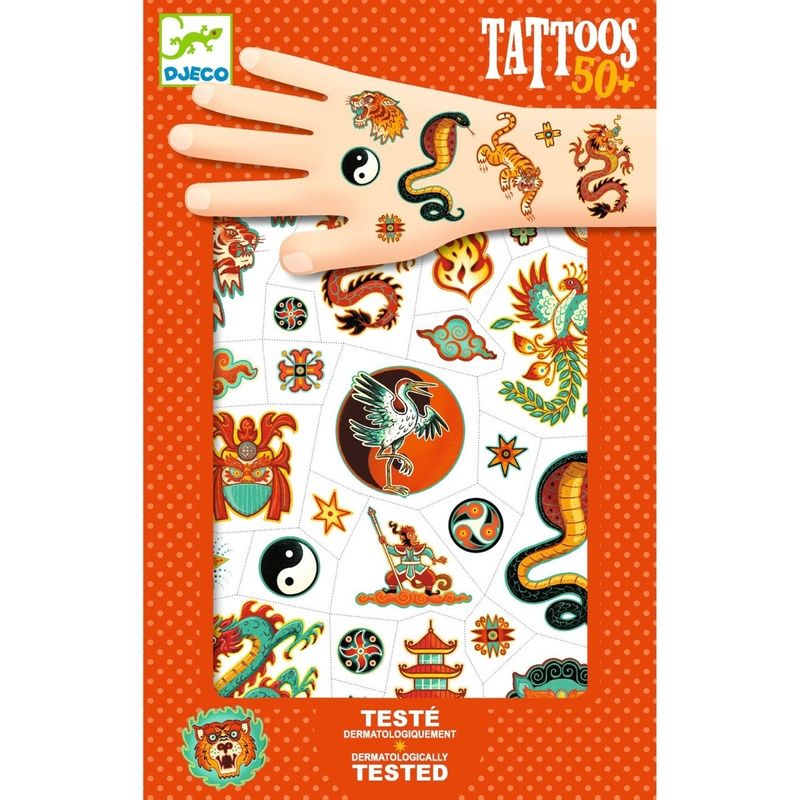 Ingrijire personala si Cosmetice - Ingrijire personala - Ingrijire corp - Tatuaje temporare - Tatuaje temporare Arte martiale, Djeco - Infinity.ro
