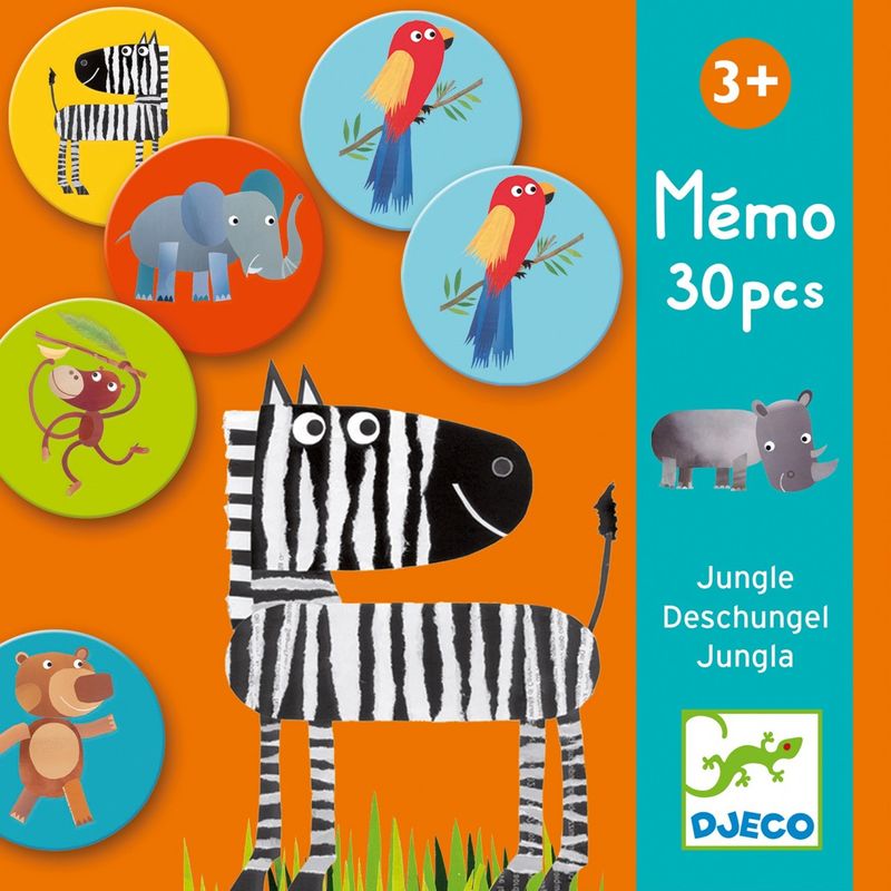 Jucarii, Copii si Bebe - Jucarii si jocuri - Jocuri si puzzle - Jocuri de societate - Joc memorie Animale din jungla, Djeco - Infinity.ro