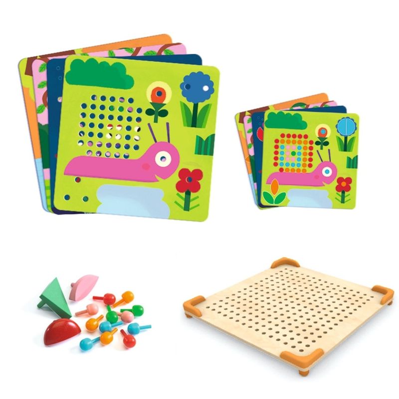 Jucarii, Copii si Bebe - Jucarii si jocuri - Jucarii & jocuri educative - Seturi de artizanat - Jucarie educativa Mozaic mini animo, Djeco - Infinity.ro