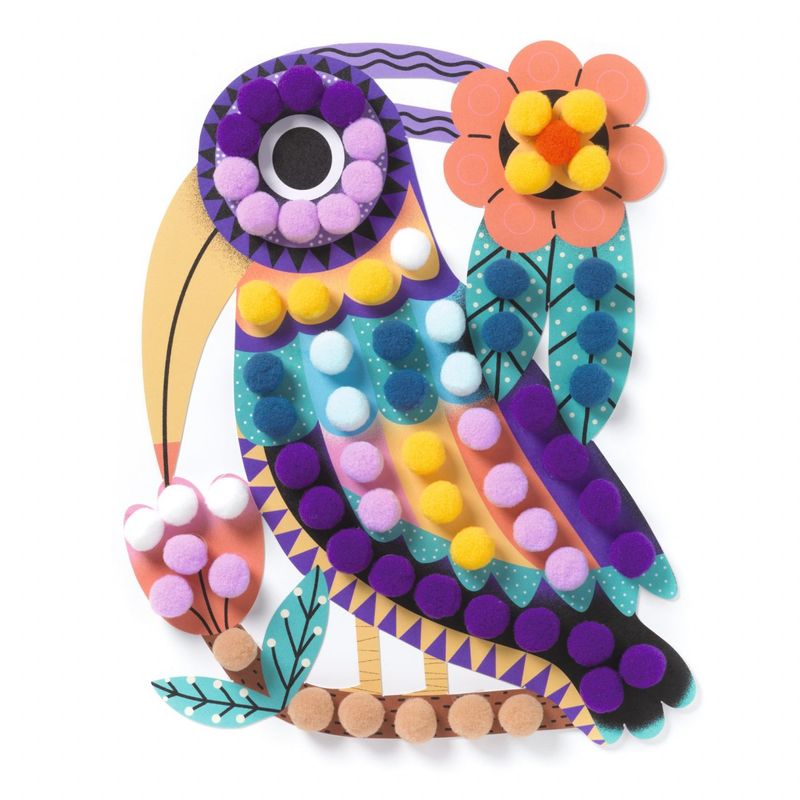 Jucarii, Copii si Bebe - Jucarii si jocuri - Jucarii & jocuri educative - Seturi de artizanat - Joc creativ pasari cu bilute, Djeco - Infinity.ro