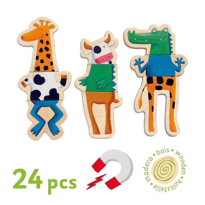 Jucarii, Copii si Bebe - Jucarii si jocuri - Jucarii & jocuri educative - Jocuri si jucarii educative - Joc cu magneti Animale amuzante, Djeco - Infinity.ro