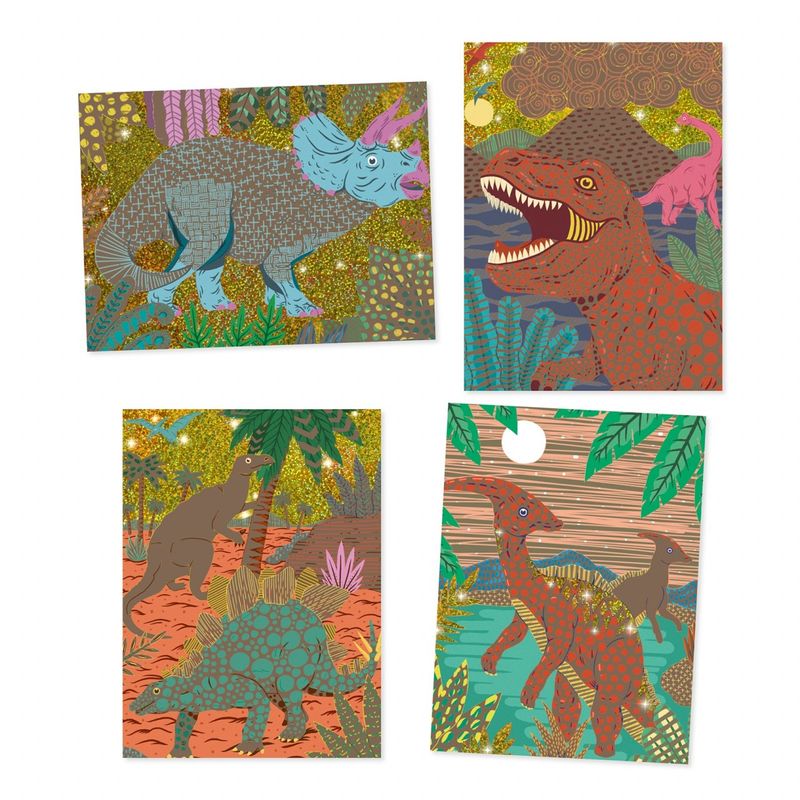 Jucarii, Copii si Bebe - Jucarii si jocuri - Jucarii & jocuri educative - Seturi de artizanat - Joc creativ de razuit Dinozauri, Djeco - Infinity.ro