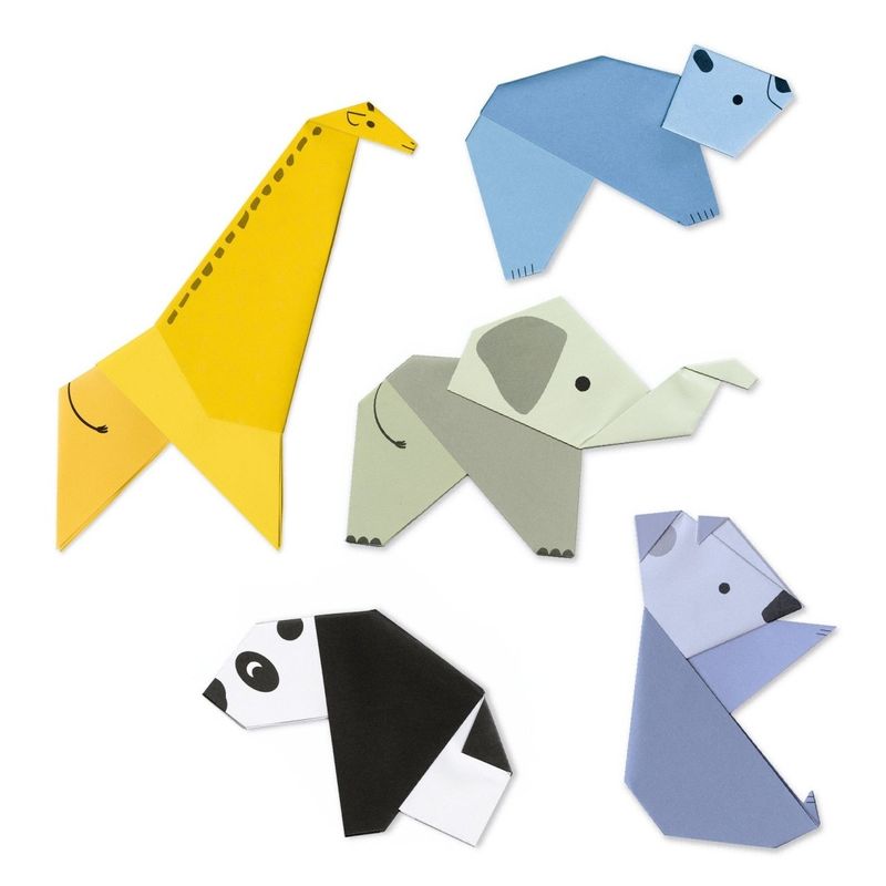 Jucarii, Copii si Bebe - Jucarii si jocuri - Jucarii & jocuri educative - Seturi de artizanat - Joc creativ origami Jungla vesela, Djeco - Infinity.ro