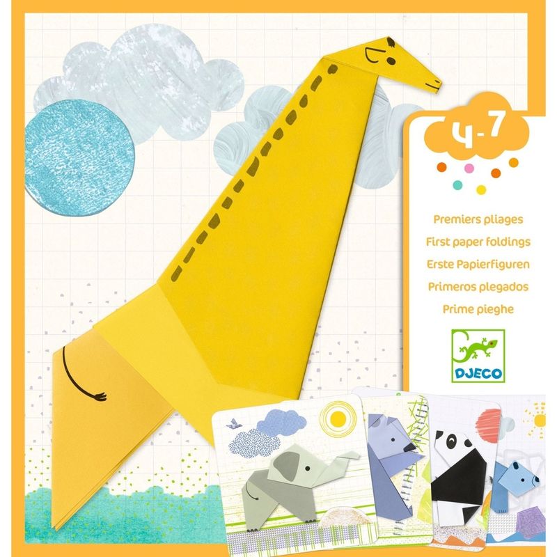 Jucarii, Copii si Bebe - Jucarii si jocuri - Jucarii & jocuri educative - Seturi de artizanat - Joc creativ origami Jungla vesela, Djeco - Infinity.ro