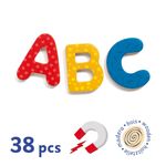 Jucarii, Copii si Bebe - Jucarii si jocuri - Jucarii & jocuri educative - Jocuri si jucarii educative - Joc cu magneti 38 Litere colorate, Djeco - Infinity.ro