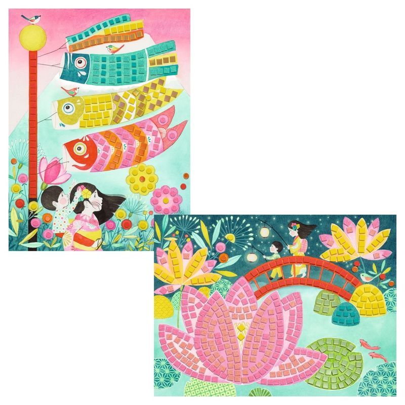 Jucarii, Copii si Bebe - Jucarii si jocuri - Jucarii & jocuri educative - Seturi de artizanat - Joc creativ mozaic Arta japoneza, Djeco - Infinity.ro