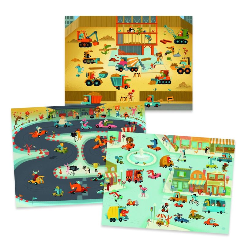 Jucarii, Copii si Bebe - Jucarii si jocuri - Jucarii & jocuri educative - Seturi de artizanat - Joc creativ Transferuri cu vehicule, Djeco - Infinity.ro