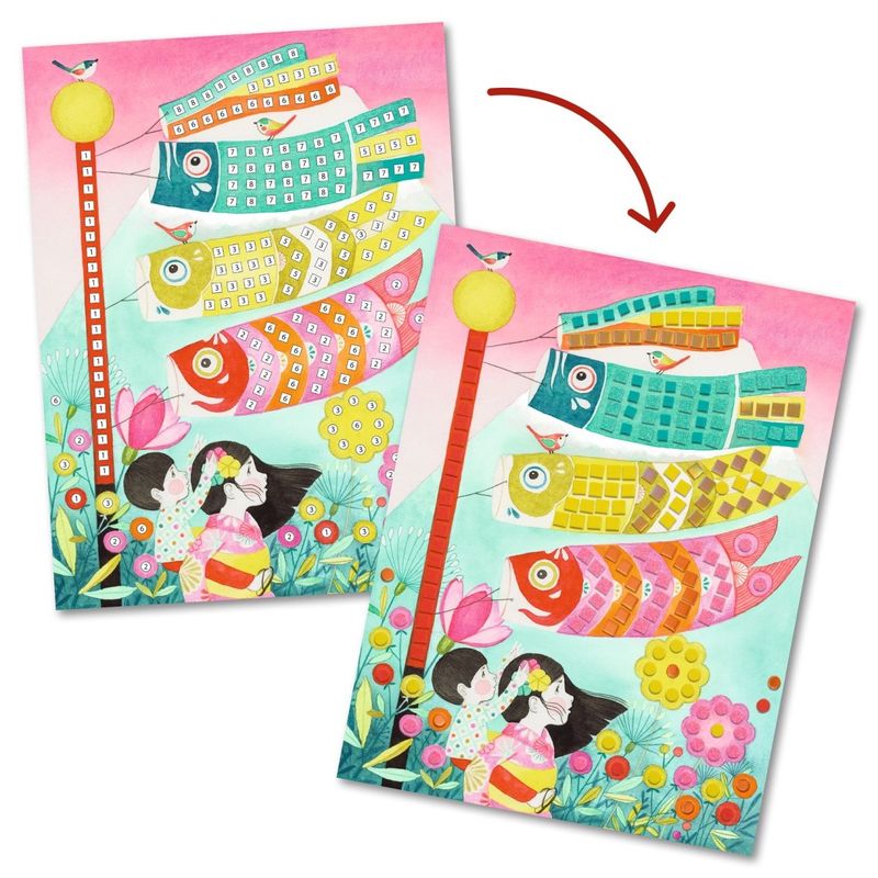 Jucarii, Copii si Bebe - Jucarii si jocuri - Jucarii & jocuri educative - Seturi de artizanat - Joc creativ mozaic Arta japoneza, Djeco - Infinity.ro