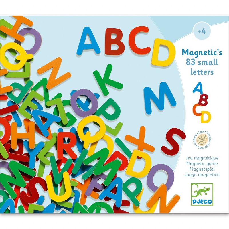 Jucarii, Copii si Bebe - Jucarii si jocuri - Jucarii & jocuri educative - Jocuri si jucarii educative - Joc cu magneti 83 Litere colorate, Djeco - Infinity.ro