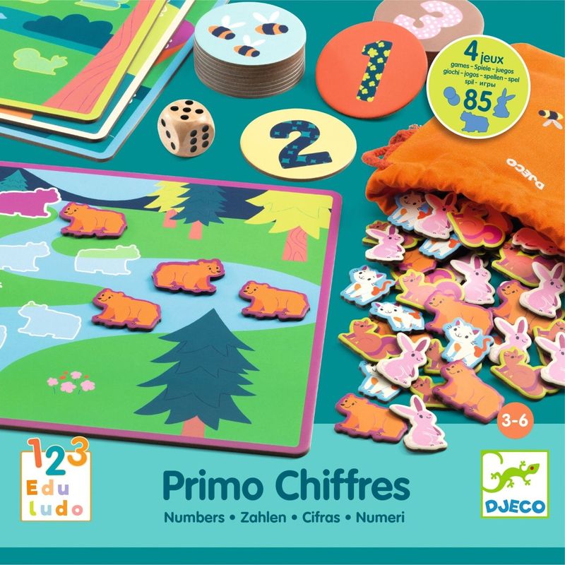 Jucarii, Copii si Bebe - Jucarii si jocuri - Jucarii & jocuri educative - Jocuri si jucarii educative - Joc educativ Eduludo primele cifre, Djeco - Infinity.ro