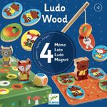 Jucarii, Copii si Bebe - Jucarii si jocuri - Jucarii & jocuri educative - Jocuri si jucarii educative - Joc educativ LudoWood 4 jocuri, Djeco - Infinity.ro