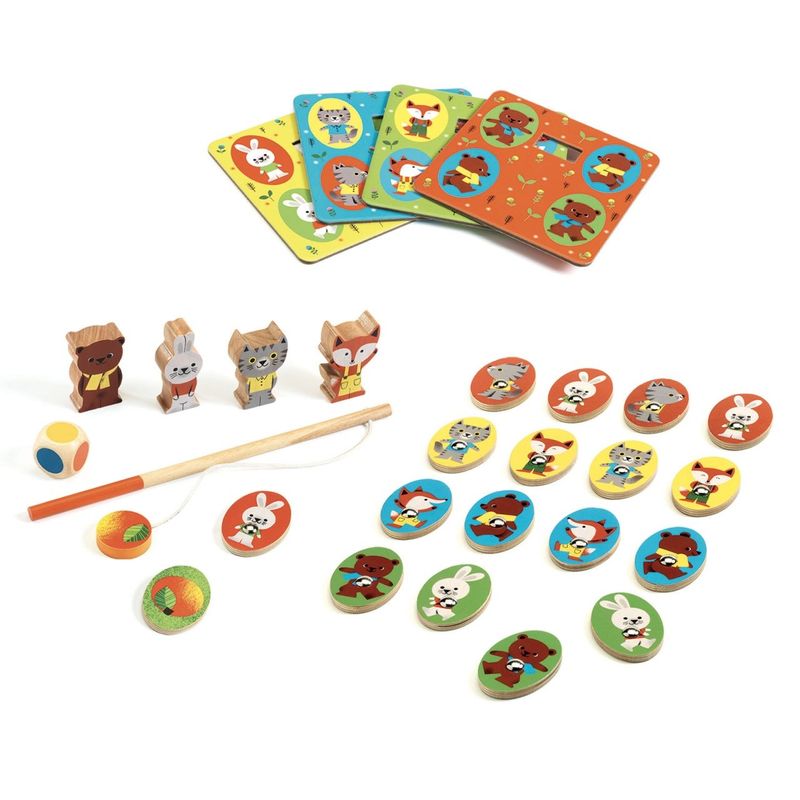 Jucarii, Copii si Bebe - Jucarii si jocuri - Jucarii & jocuri educative - Jocuri si jucarii educative - Joc educativ LudoWood 4 jocuri, Djeco - Infinity.ro