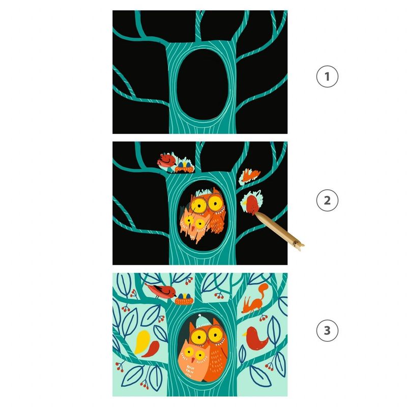 Jucarii, Copii si Bebe - Jucarii si jocuri - Jucarii & jocuri educative - Seturi de artizanat - Joc de razuit Invatam despre animale, Djeco - Infinity.ro