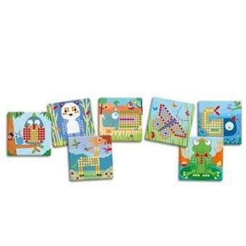 Jucarii, Copii si Bebe - Jucarii si jocuri - Jucarii & jocuri educative - Seturi de artizanat - Joc educativ Mozaic rigolo, Djeco - Infinity.ro