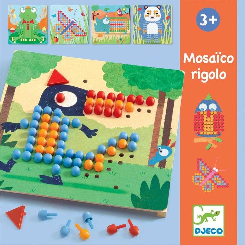 Jucarii, Copii si Bebe - Jucarii si jocuri - Jucarii & jocuri educative - Seturi de artizanat - Joc educativ Mozaic rigolo, Djeco - Infinity.ro