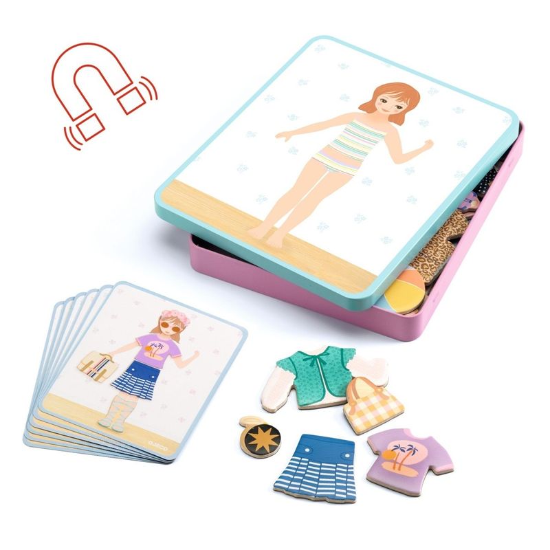 Jucarii, Copii si Bebe - Jucarii si jocuri - Jucarii & jocuri educative - Jocuri si jucarii educative - Joc educativ cu magnet de imbracat personaje, Djeco - Infinity.ro
