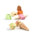 Jucarii, Copii si Bebe - Jucarii si jocuri - Jucarii de rol - Set joaca supermarket - Joc de rol din lemn Gelateria Lina & Lino, Djeco - Infinity.ro