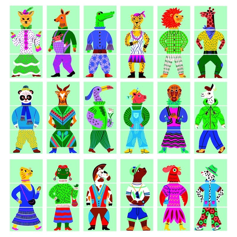 Jucarii, Copii si Bebe - Jucarii si jocuri - Jucarii & jocuri educative - Jocuri si jucarii educative - Joc Eduludo Mix & Match Modanimo, Djeco - Infinity.ro