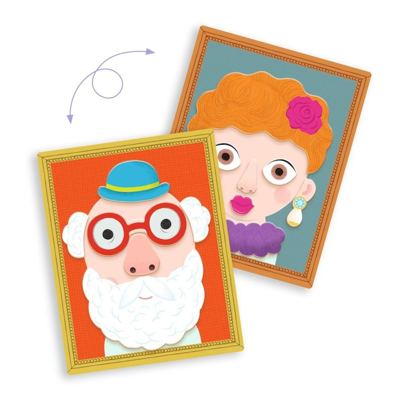 Jucarii, Copii si Bebe - Jucarii si jocuri - Jucarii & jocuri educative - Seturi de artizanat - Joc magnetic creativ Portrete, Djeco - Infinity.ro