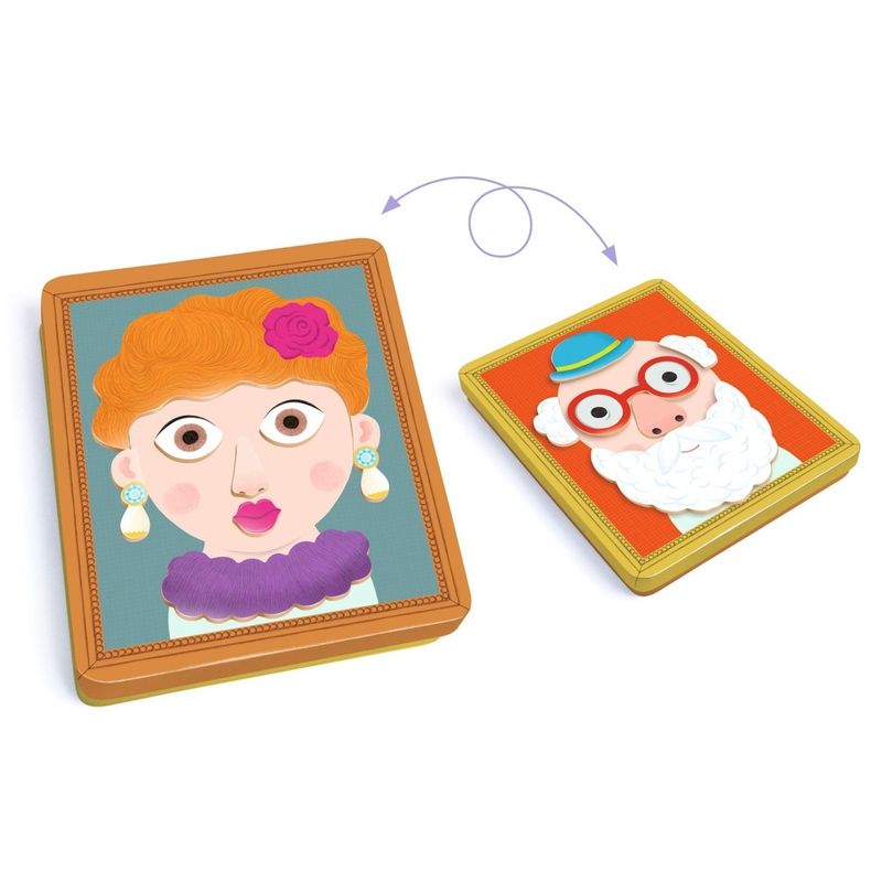 Jucarii, Copii si Bebe - Jucarii si jocuri - Jucarii & jocuri educative - Seturi de artizanat - Joc magnetic creativ Portrete, Djeco - Infinity.ro