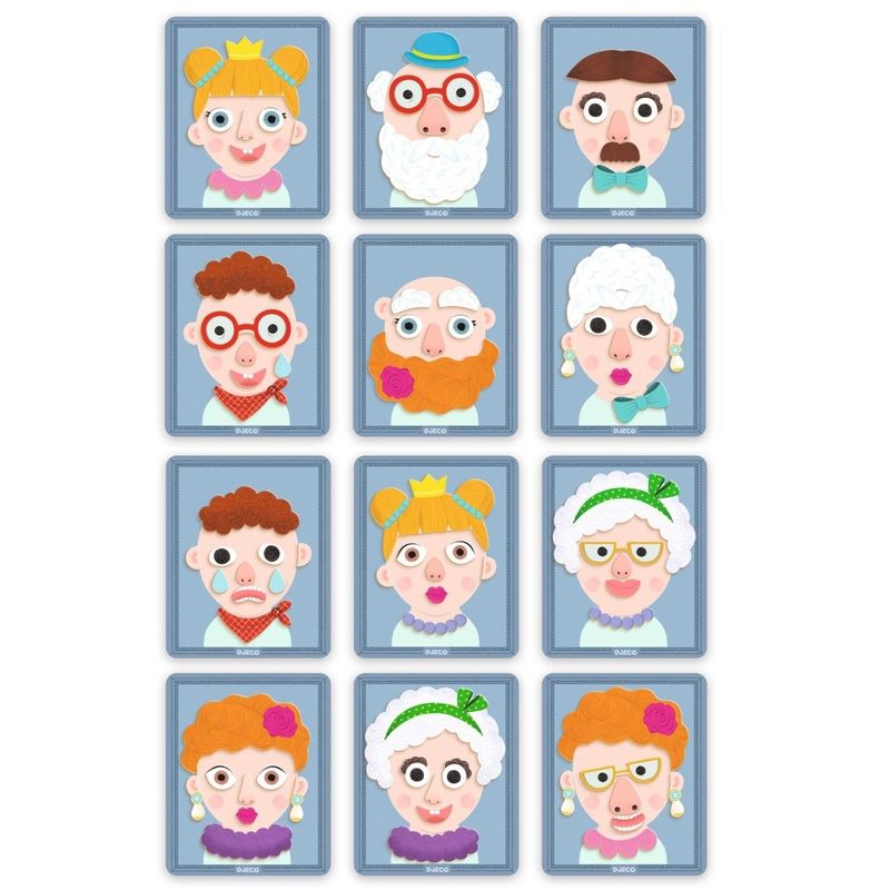 Jucarii, Copii si Bebe - Jucarii si jocuri - Jucarii & jocuri educative - Seturi de artizanat - Joc magnetic creativ Portrete, Djeco - Infinity.ro