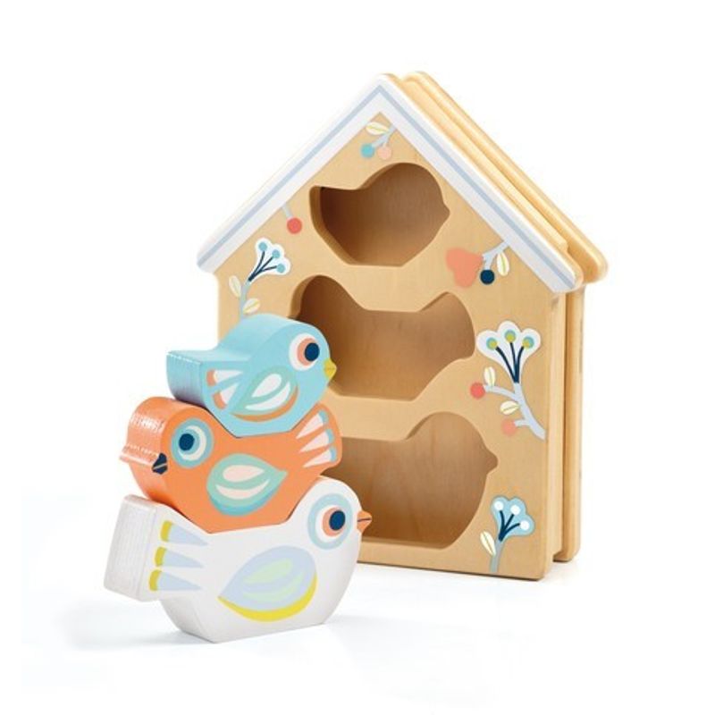 Jucarii, Copii si Bebe - Jucarii si jocuri - Jucarii bebelusi - Jucarii interactive bebelusi - Jucarie din lemn BabyBirdi, Djeco - Infinity.ro